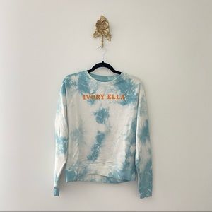 Ivory Ella Blue Marble Dye Top